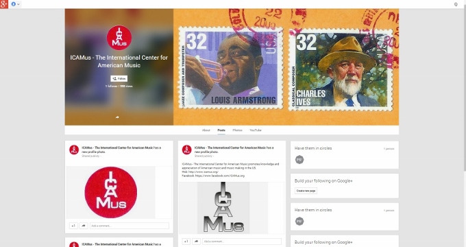 The newly created ICAMus Google+ Page, with signature logo and cover art. Screenshot 2015-01-17 11.23.45 (680x360).jpg