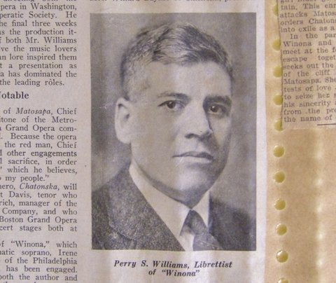 The librettist of Winona: Minneapolis critic and journalist, Perry S. Williams (b. 1886, d. after 1970). Newspaper clip in Alberto Bimboni’s Scrap Book, The ICAMus Archive. IMG_7688 (1700x1429).jpg
